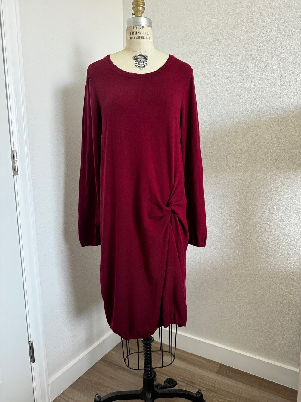 Max Studio | Knit Sweater Dress with Knot Detail size XL